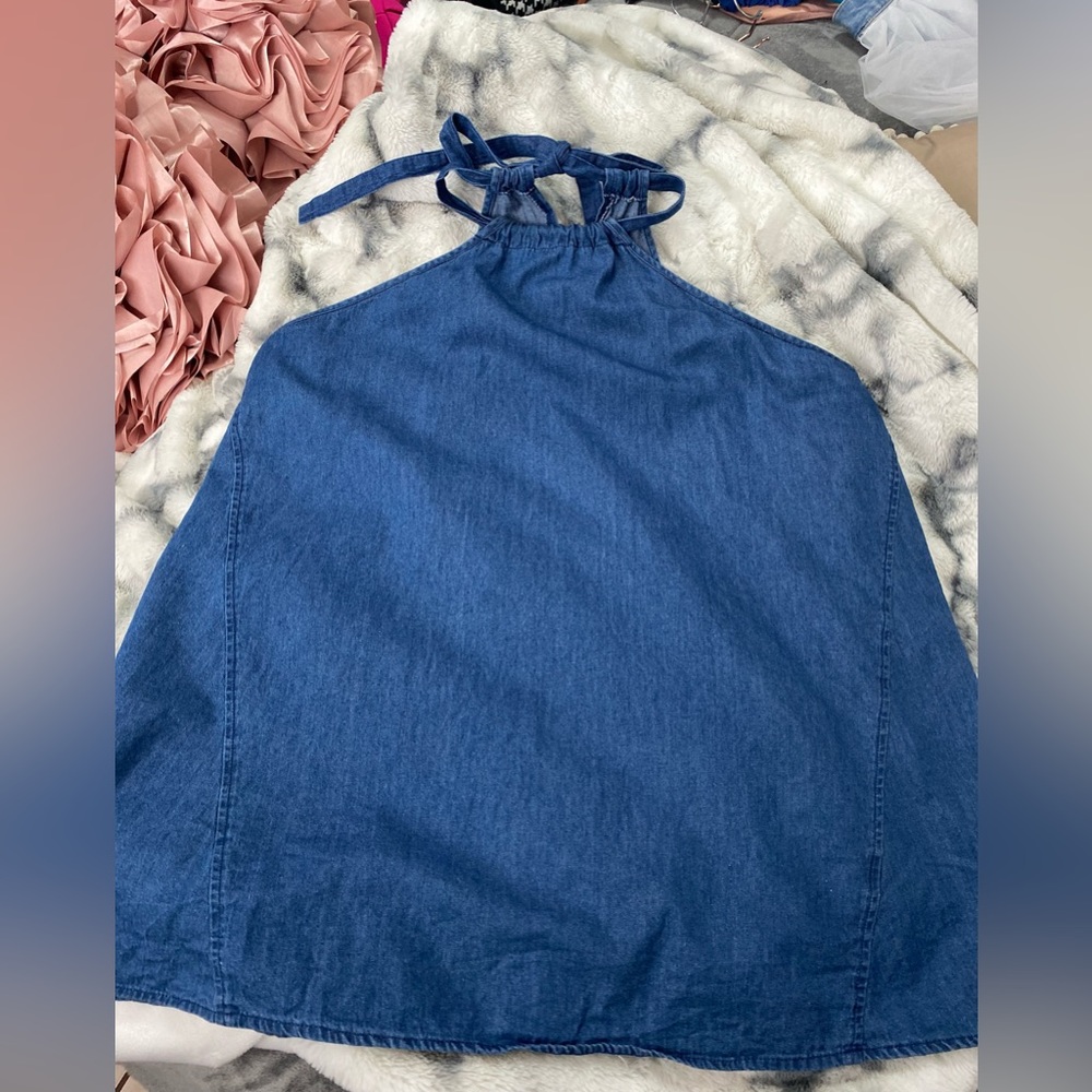 Denim blue Halter top